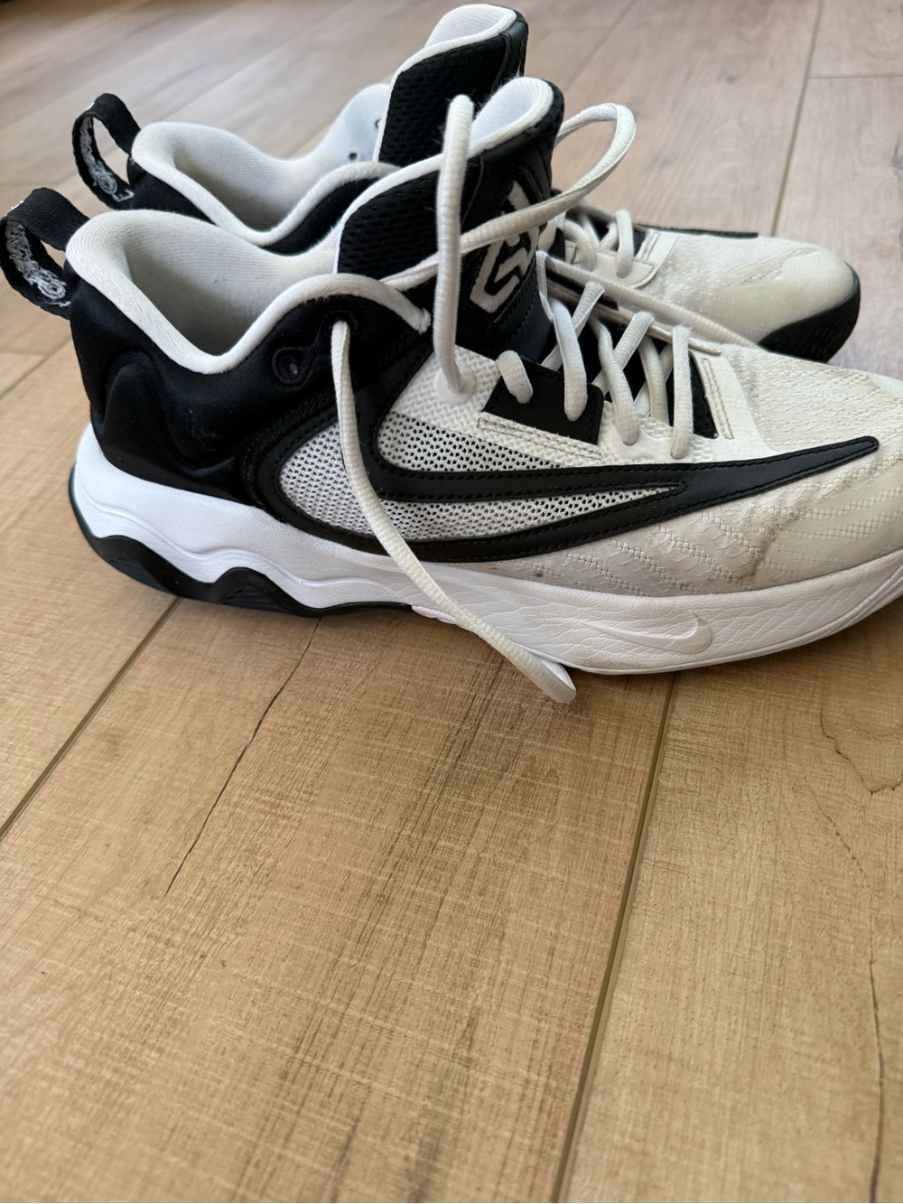 Nike Giannis Immortality 3 basketball shoes in the White / Black colorway
